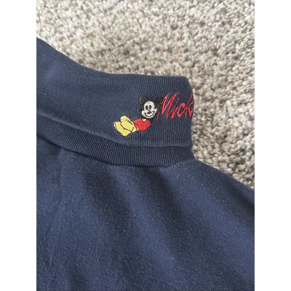 Vintage Mickey Unlimited Disney Mickey Mouse Shirt Turtleneck Embroidered Size L